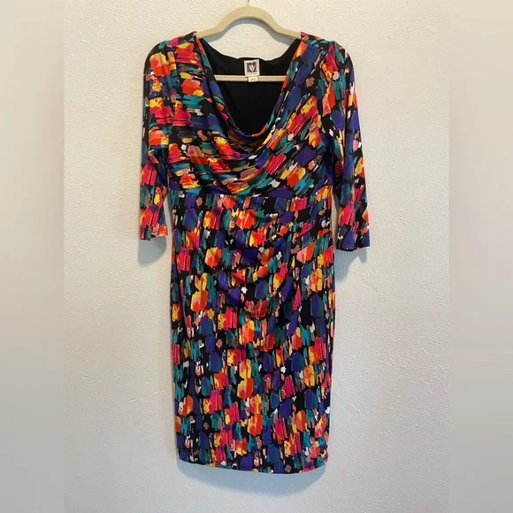 Anne Klein Colorful Dress Size 6 - Picture 10 of 16